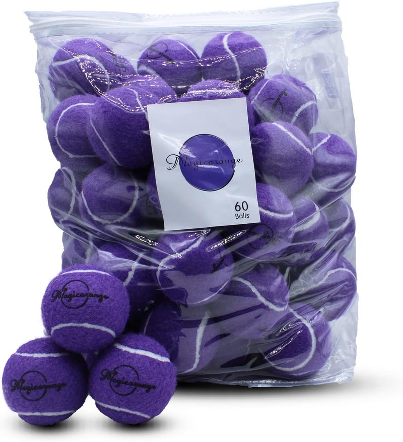 Magicorange Tennis Balls, 60 Pack Advanced Training Tennis Balls Practice Ball, Pet Dog Playing Balls,Good for Beginner Training Ball - Image 1